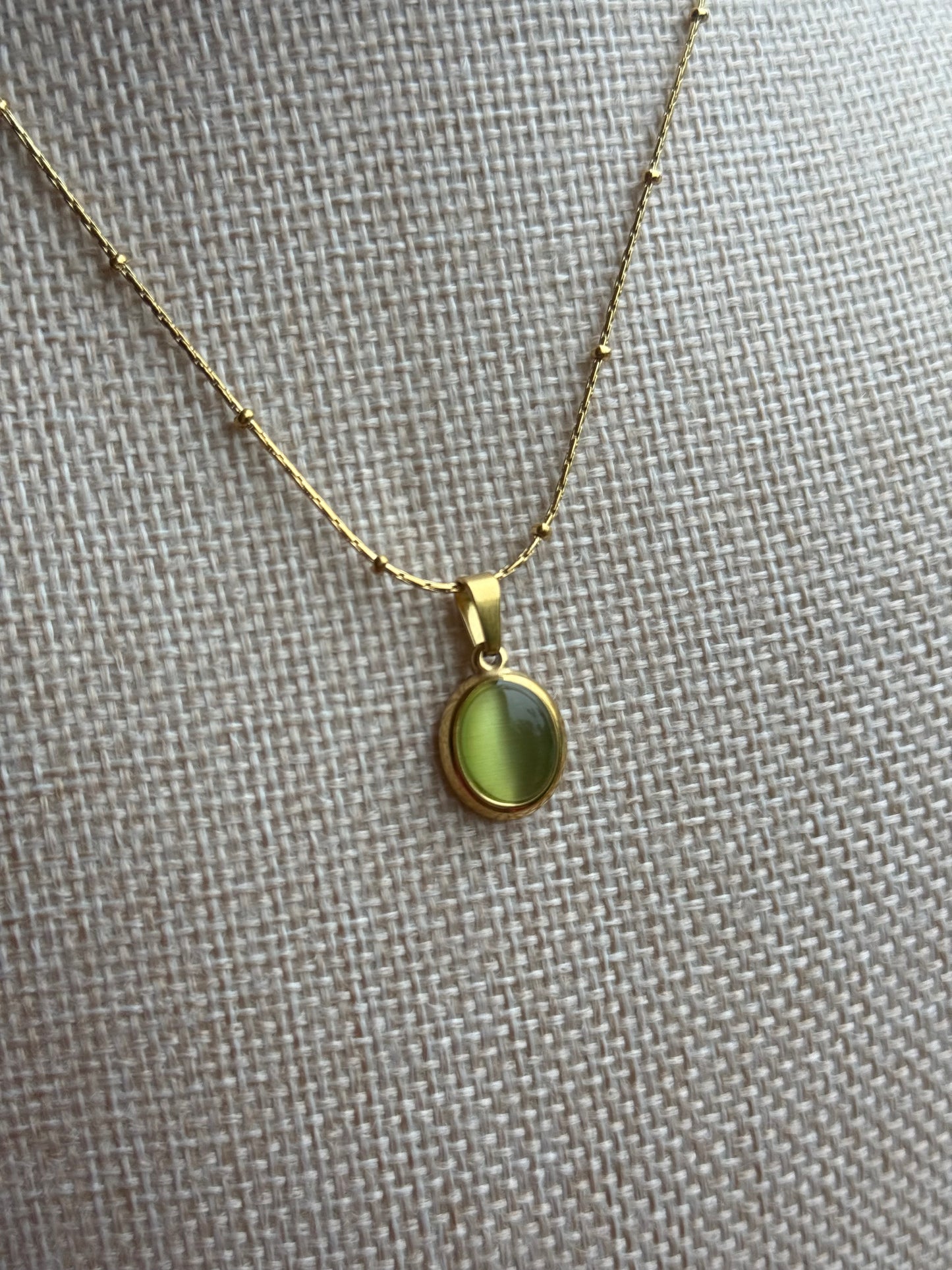 GREEN TIGER EYE NECKLACE