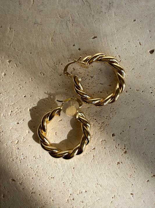 MINI TWIST HOOP EARRINGS