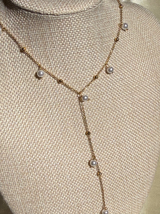 PERLA LARIAT NECKLACE