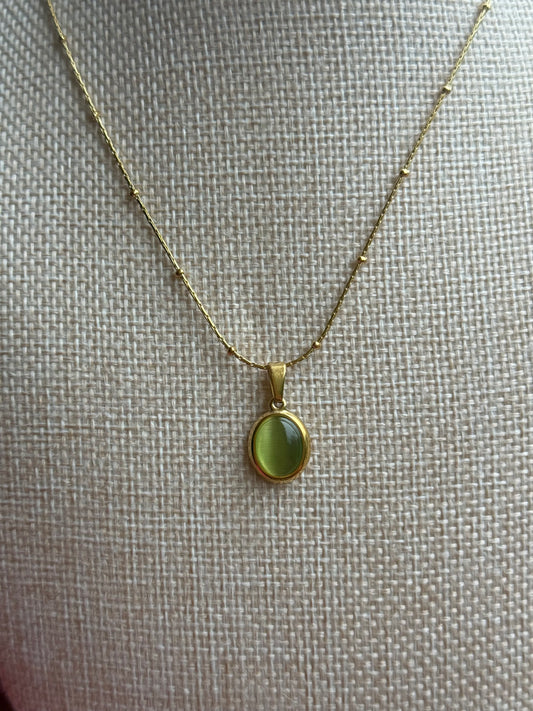 GREEN TIGER EYE NECKLACE