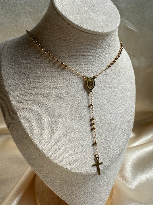 LUZ ROSARIO NECKLACE (STAINLESS STEEL)