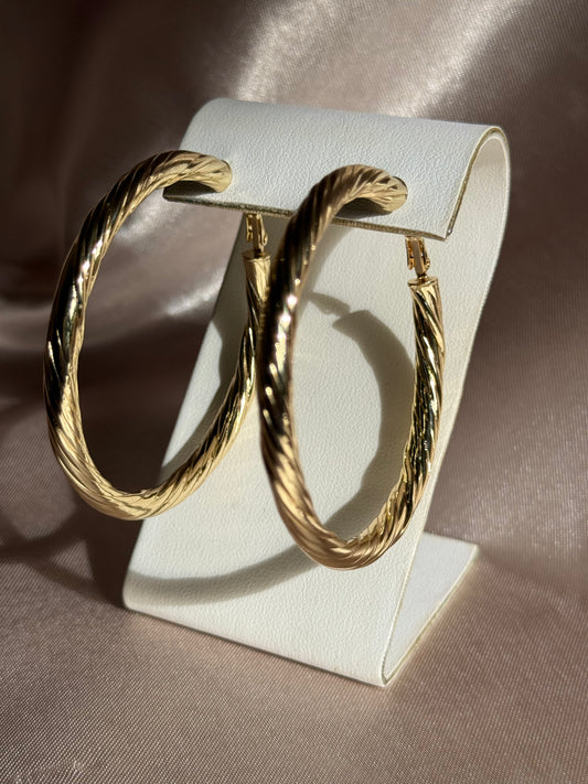 SOL GOLD HOOP EARRINGS